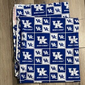 University of Kentucky Blue and White Fabric 8 yards